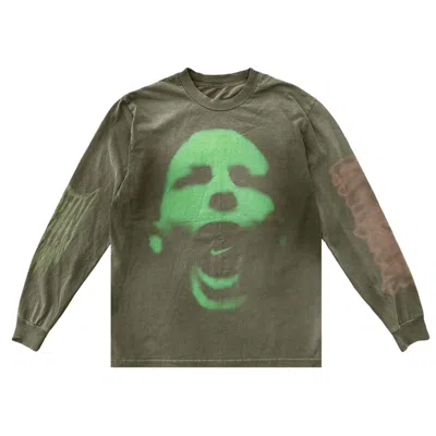 Pre-owned Cactus Jack By Travis Scott X Nike T-rexx Logo Long-sleeve 'green' | Men's Size M