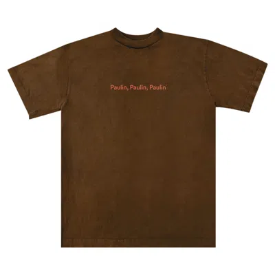 Pre-owned Cactus Jack By Travis Scott X Paulin, Paulin, Paulin Tee 'brown' | Men's Size L