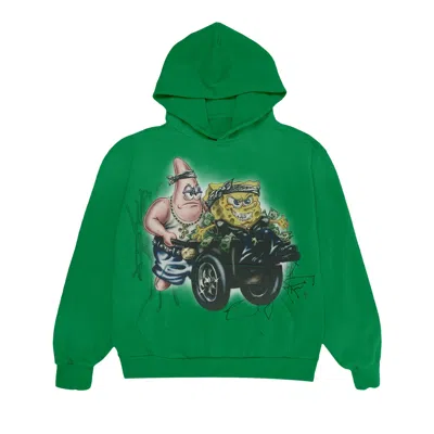 Pre-owned Cactus Jack By Travis Scott X Spongebob Fancy Life Hoodie 'green' | Men's Size Xxl