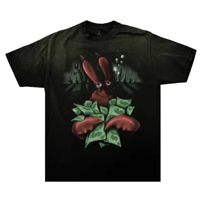 Pre-owned Cactus Jack By Travis Scott X Spongebob Money Tee 'black' | Men's Size Xxl