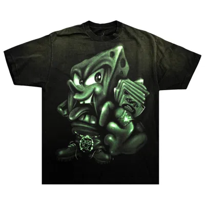 Pre-owned Cactus Jack By Travis Scott X Spongebob Mr Krabs Tee 'black' | Men's Size Xl
