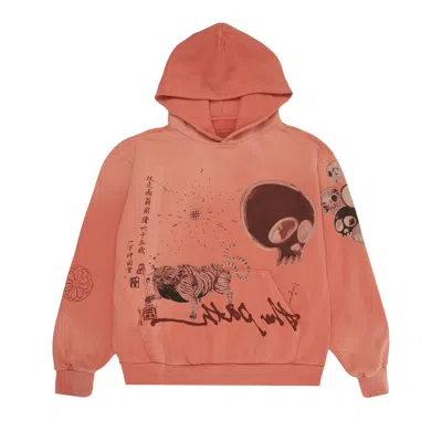 Pre-owned Cactus Jack By Travis Scott X Takashi Murakami The Path Hoodie 'orange' | Men's Size L