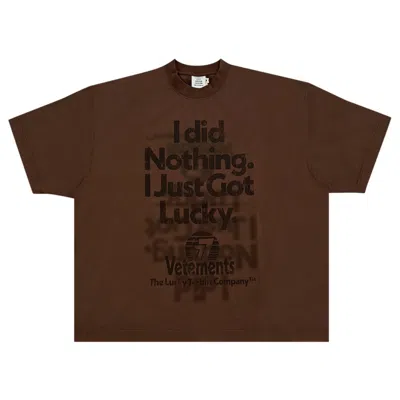 Pre-owned Cactus Jack By Travis Scott X Vetements Lucky Tee 'brown'