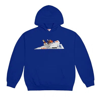 Pre-owned Cactus Jack By Travis Scott X Virgil Abloh X Arch Paper Plane Hoodie 'blue' | Men's Size Xl
