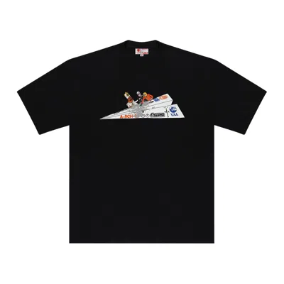 Pre-owned Cactus Jack By Travis Scott X Virgil Abloh X Arch Paper Plane Tee 'black' | Men's Size L