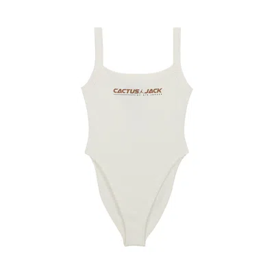 Pre-owned Cactus Jack By Travis Scott X Women's Air Jordan Bodysuit 'sail' | Tan | Women's Size M In Brown