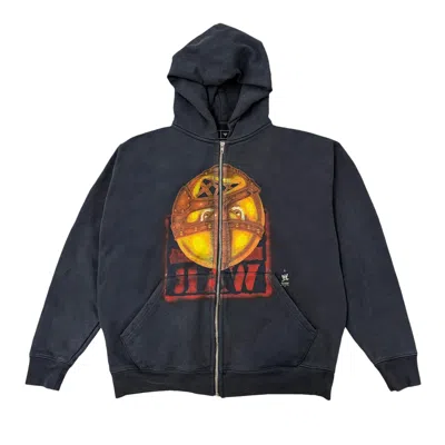 Pre-owned Cactus Jack By Travis Scott X Wwe Mankind Zip Hoodie 'black' | Men's Size M
