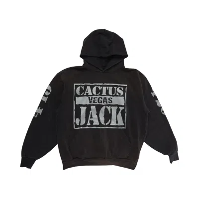 Pre-owned Cactus Jack By Travis Scott X Wwe Wrestlemania Pullover Hoodie 'black' | Men's Size L