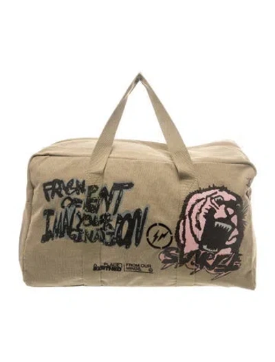 Pre-owned Cactus Jack Canvas Weekender Bag In Neutrals