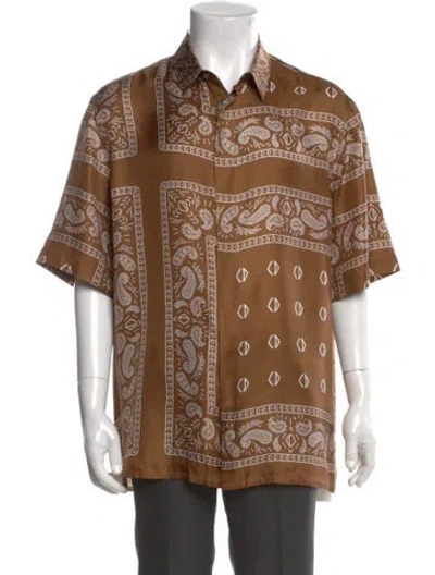 Pre-owned Cactus Jack Dior 2021 Silk Shirt In Brown