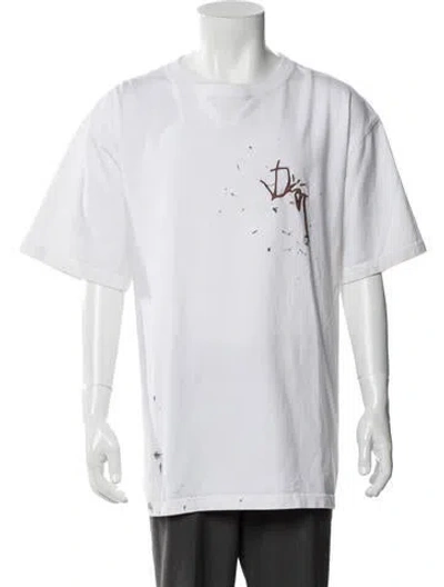 Pre-owned Cactus Jack Dior 2022 Graphic Print Henley In White