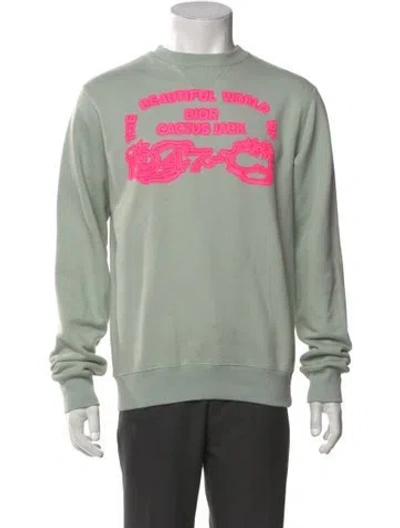Pre-owned Cactus Jack Dior 2022 Graphic Print Sweatshirt In Green