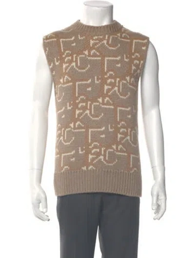Pre-owned Cactus Jack Dior 2022 Oblique Jacquard Sweater Vest In Neutral
