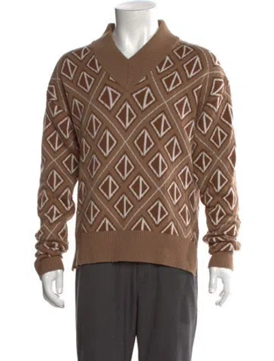 Pre-owned Cactus Jack Dior 2022 Signature Logo Pullover In Brown