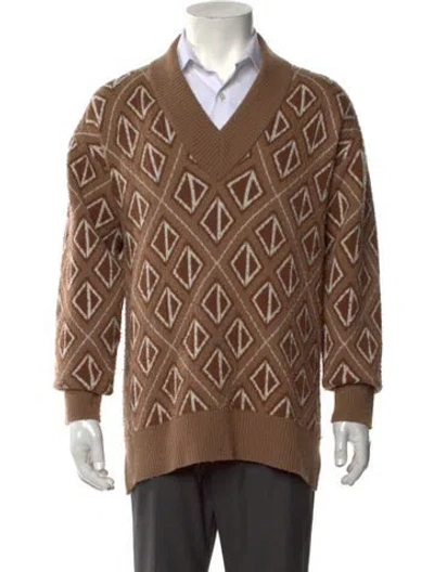 Pre-owned Cactus Jack Dior 2022 Signature Logo Pullover In Brown