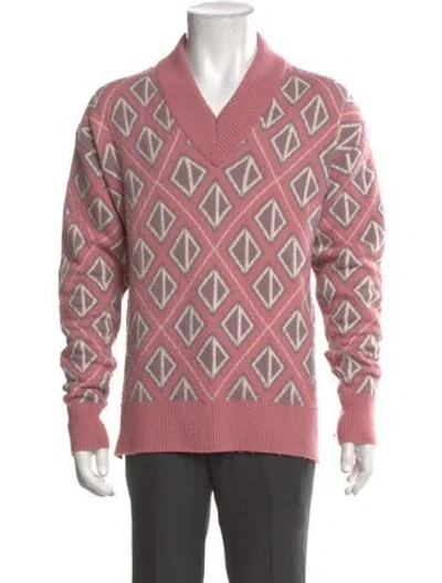Pre-owned Cactus Jack Dior 2022 Wool Pullover In Pink