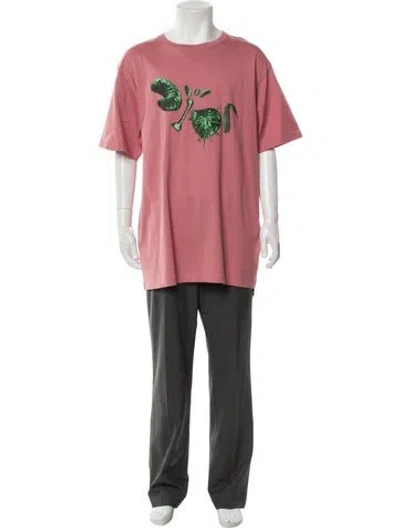 Pre-owned Cactus Jack Dior Graphic Print Crew Neck T-shirt In Pink