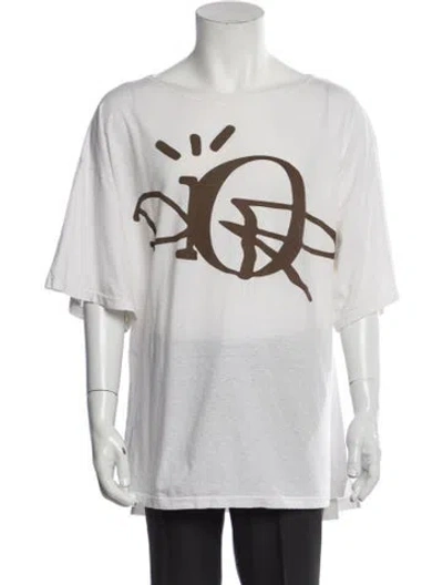Pre-owned Cactus Jack Dior Graphic Print Crew Neck T-shirt In White