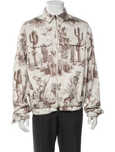 Pre-owned Cactus Jack Dior Graphic Print Jacket In Neutral