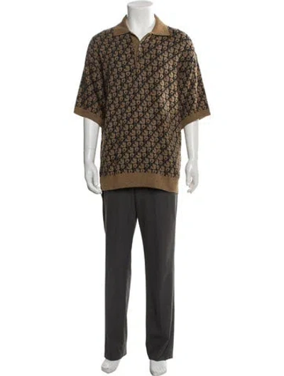 Pre-owned Cactus Jack Dior Oblique Jacquard Short Sleeve Shirt In Neutral