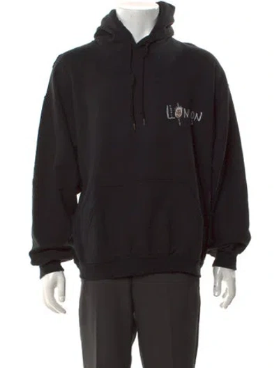 Pre-owned Cactus Jack Graphic Print Crew Neck Hoodie In Black