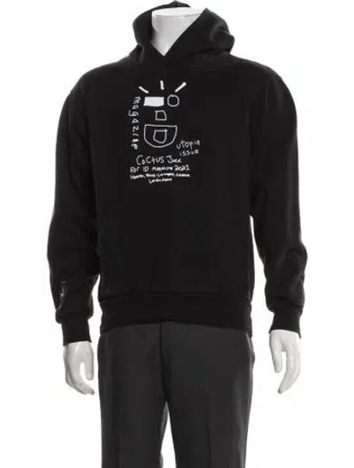 Pre-owned Cactus Jack Graphic Print Crew Neck Hoodie In Black