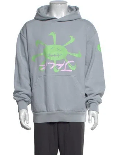 Pre-owned Cactus Jack Graphic Print Crew Neck Hoodie In Blue