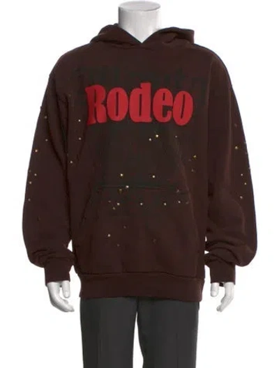 Pre-owned Cactus Jack Graphic Print Crew Neck Hoodie In Brown