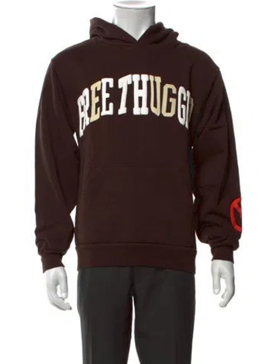 Pre-owned Cactus Jack Graphic Print Crew Neck Hoodie In Brown