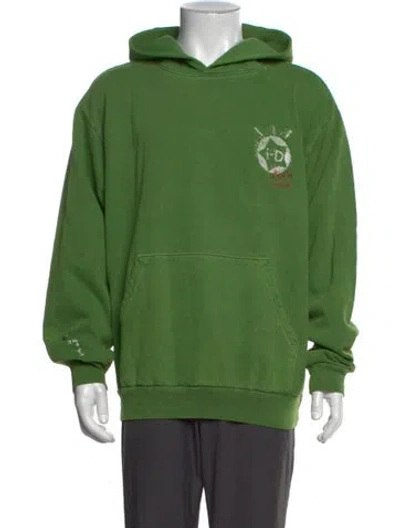 Pre-owned Cactus Jack Graphic Print Crew Neck Hoodie In Green