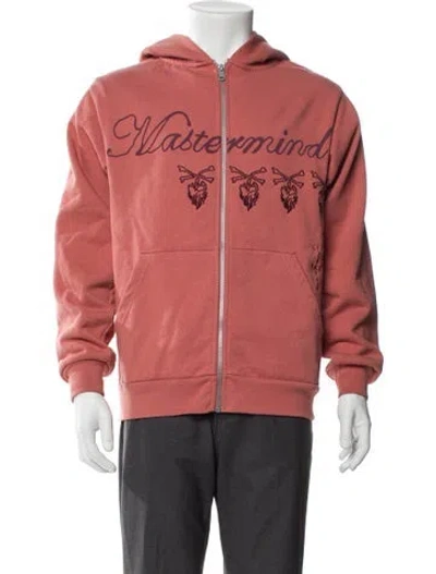 Pre-owned Cactus Jack Graphic Print Crew Neck Hoodie In Red