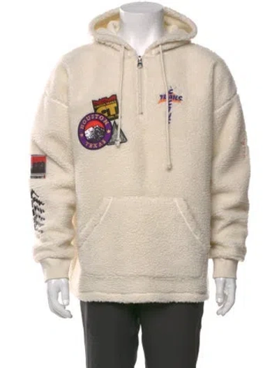 Pre-owned Cactus Jack Graphic Print Crew Neck Hoodie In White