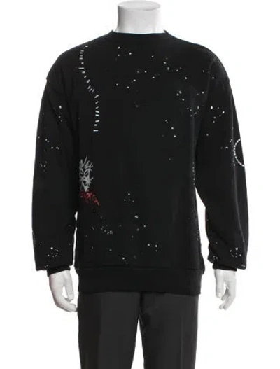 Pre-owned Cactus Jack Graphic Print Crew Neck Pullover In Black
