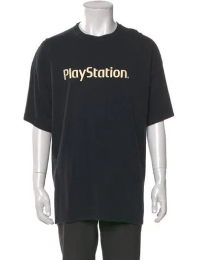 Pre-owned Cactus Jack Graphic Print Crew Neck T-shirt In Black
