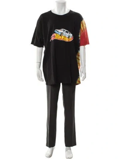 Pre-owned Cactus Jack Graphic Print Crew Neck T-shirt In Black