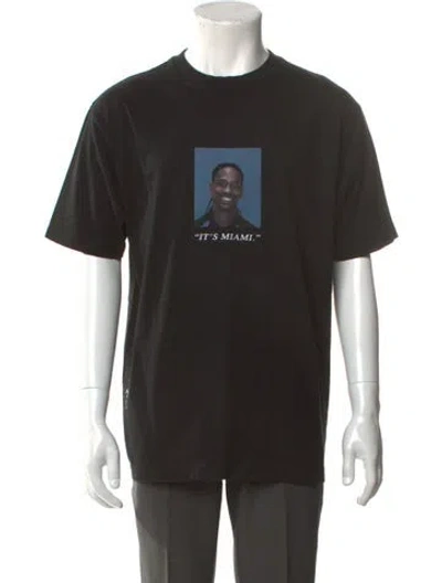 Pre-owned Cactus Jack Graphic Print Crew Neck T-shirt In Black