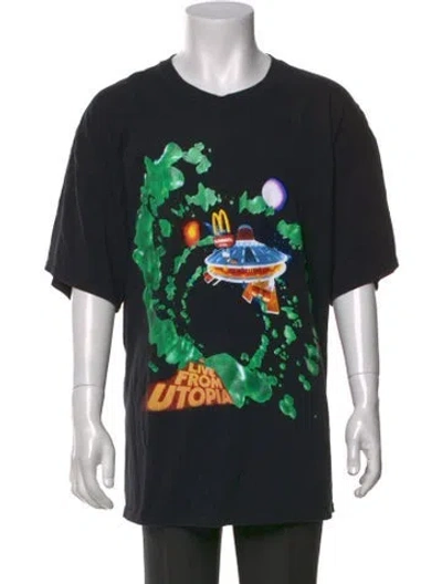 Pre-owned Cactus Jack Graphic Print Crew Neck T-shirt In Black