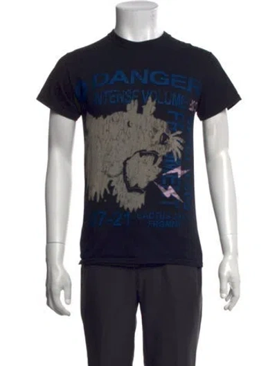 Pre-owned Cactus Jack Graphic Print Crew Neck T-shirt In Black