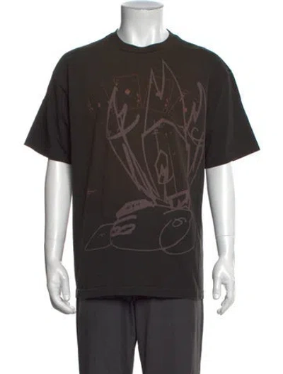 Pre-owned Cactus Jack Graphic Print Crew Neck T-shirt In Black