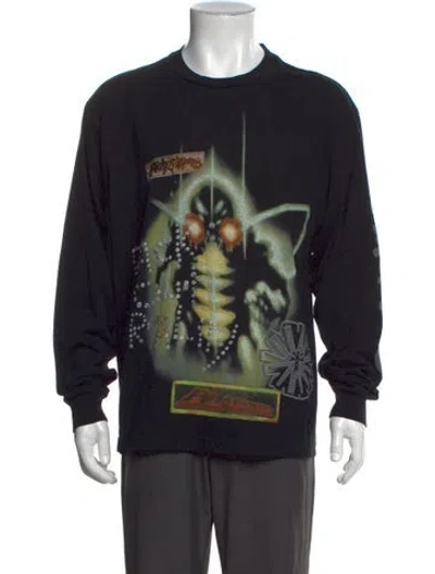 Pre-owned Cactus Jack Graphic Print Crew Neck T-shirt In Black