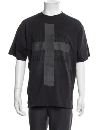Pre-owned Cactus Jack Graphic Print Crew Neck T-shirt In Black/grey