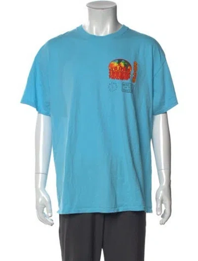 Pre-owned Cactus Jack Graphic Print Crew Neck T-shirt In Blue