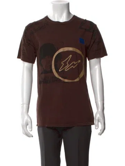 Pre-owned Cactus Jack Graphic Print Crew Neck T-shirt In Brown