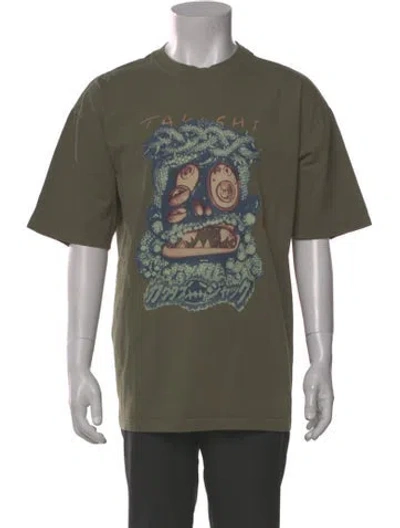 Pre-owned Cactus Jack Graphic Print Crew Neck T-shirt In Green