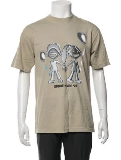 Pre-owned Cactus Jack Graphic Print Crew Neck T-shirt In Neutrals