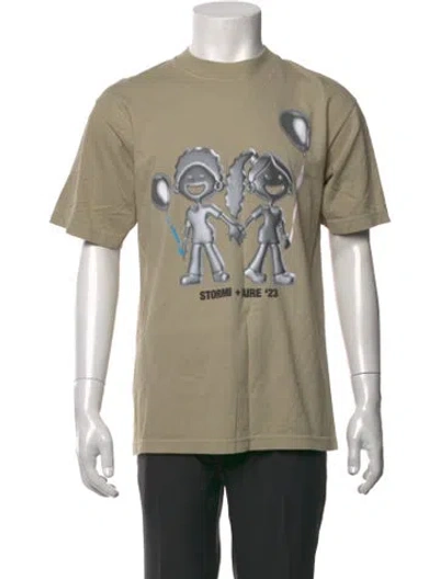 Pre-owned Cactus Jack Graphic Print Crew Neck T-shirt In Neutrals