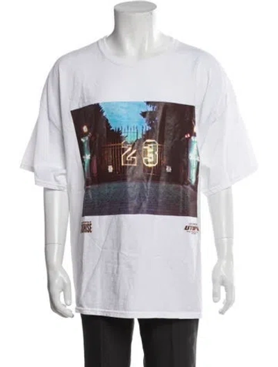 Pre-owned Cactus Jack Graphic Print Crew Neck T-shirt In White