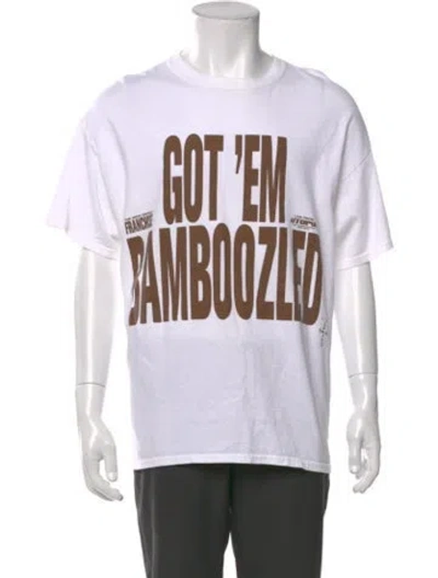 Pre-owned Cactus Jack Graphic Print Crew Neck T-shirt In White