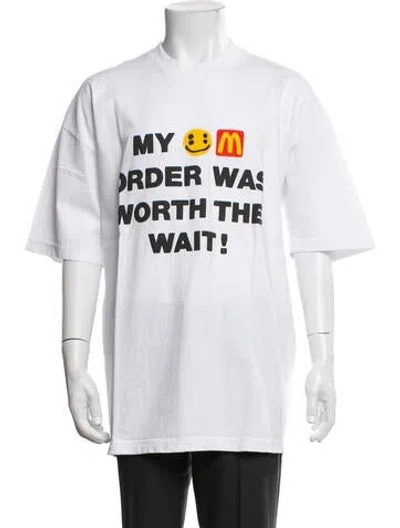 Pre-owned Cactus Jack Graphic Print Crew Neck T-shirt In White
