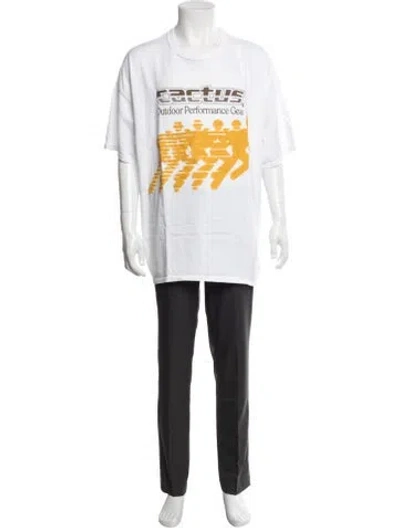 Pre-owned Cactus Jack Graphic Print Crew Neck T-shirt In White